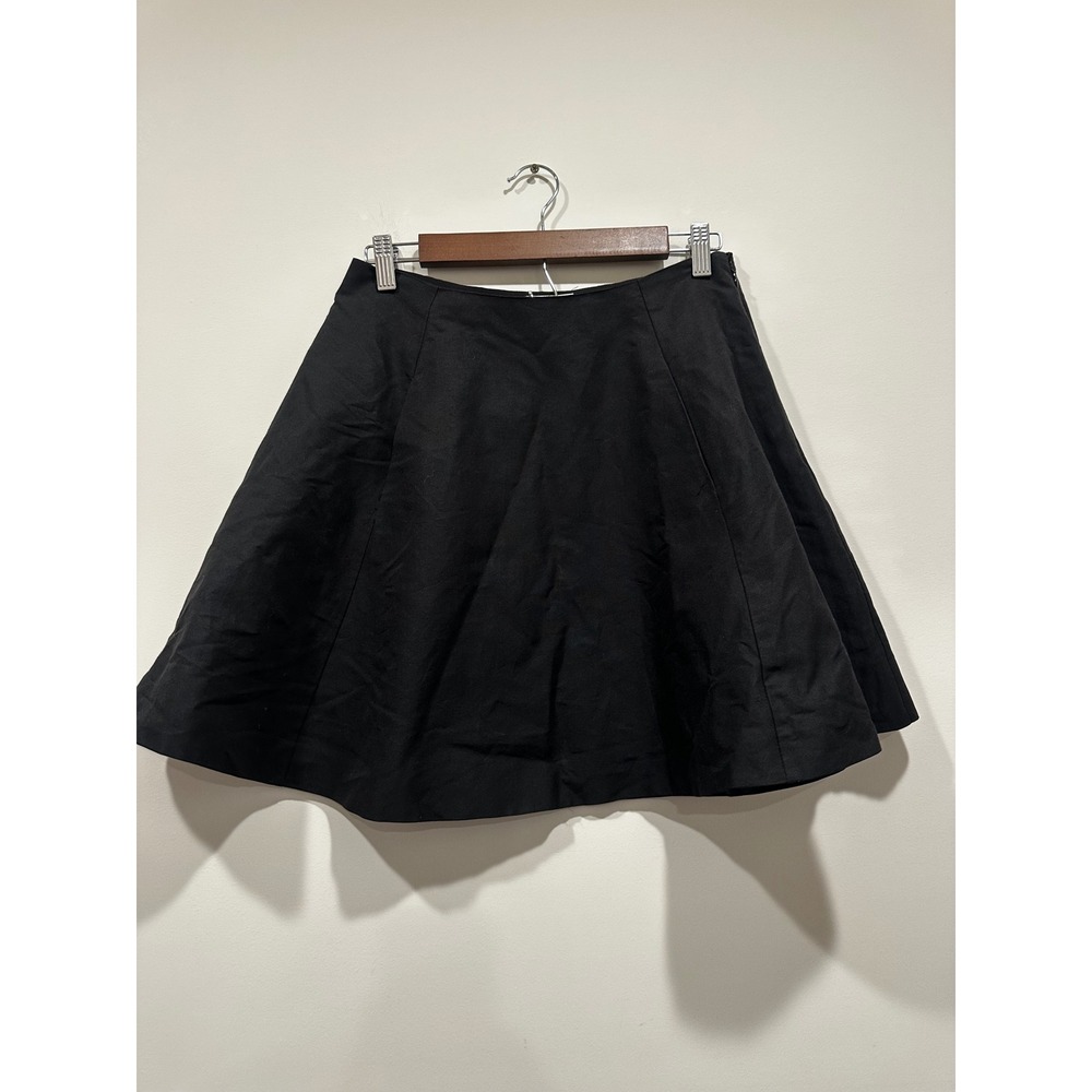 Kate Spade New York Black Cotton Silk Blend A-Line Mini Skirt Size 6 The Rules